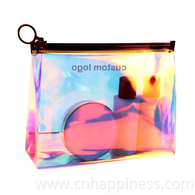 2022 Custom Logo Travel Beach Trendy Women Clear Transparent Cosmetic Makeup Bags Kit Portable Hanging Toiletry Pouch Bag Men